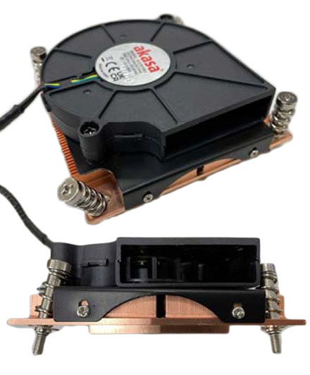 AKASA Low Profile heatsink/fan 1U f. Intel socket (LGA775/115X/1200/1700) [AK-CC7401BP01]