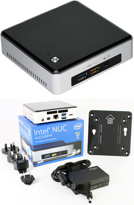 Intel NUC5i5RYK (Intel Core i5-5250U CPU 2x 2.7Ghz, 1x HDMI, 1x dP, 1x M.2)