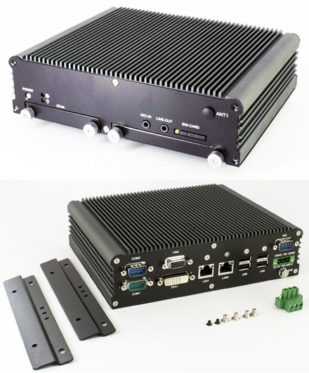 MarinePC-6000 (Intel Atom D2550 2x1.86Ghz, 2GB RAM, 9-36V PSU) [<b>FANLESS</b>]