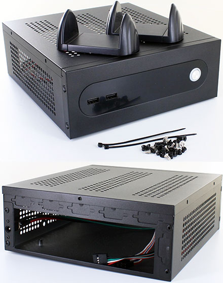 MHero-S-B-PLAIN-V2 Mini-ITX Gehuse (ohne Netzteil)
